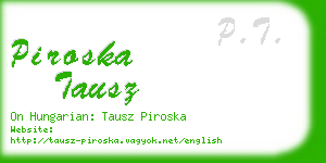 piroska tausz business card